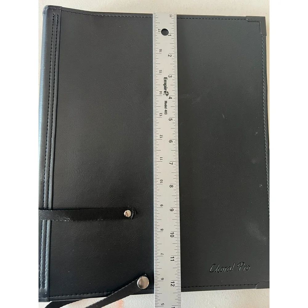Rondofile Choral Pro Sheet Music Folder Choir Folder Binder Black Elastic Strap